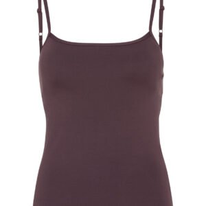 Top med indbygget BH – blomme (Moonchild)